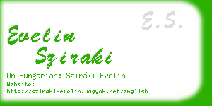 evelin sziraki business card