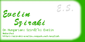 evelin sziraki business card